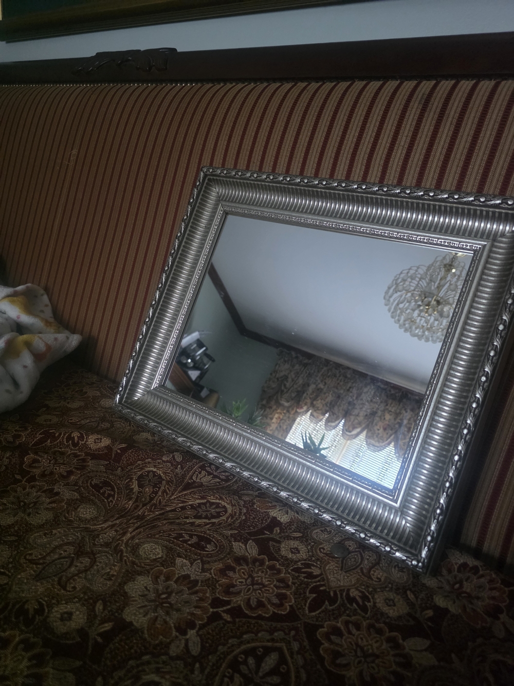 Nordstrom at Home Silver Ornate Rectangular Wall Mirror